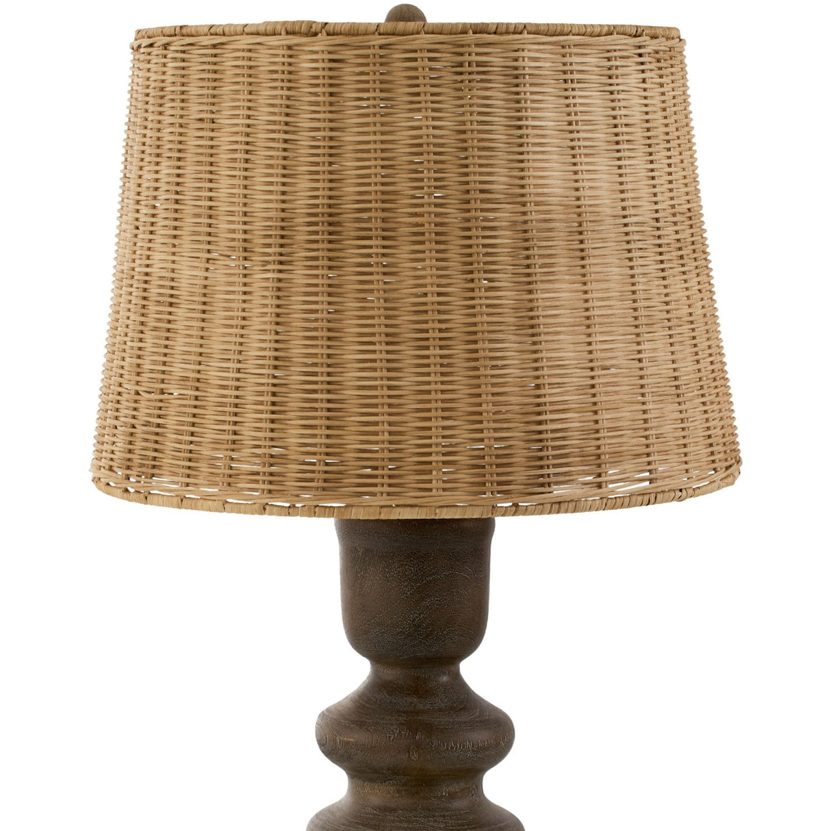 Modern European furniture - Rattan Brown Base Table Lamp - www.oroa.com