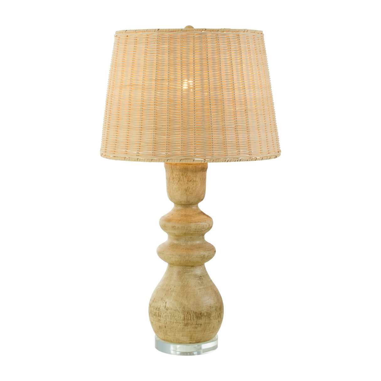 Modern European furniture - Rattan Light Brown Base Table Lamp - www.oroa.com