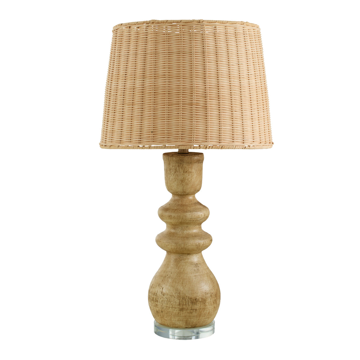 Modern European furniture - Rattan Light Brown Base Table Lamp - www.oroa.com