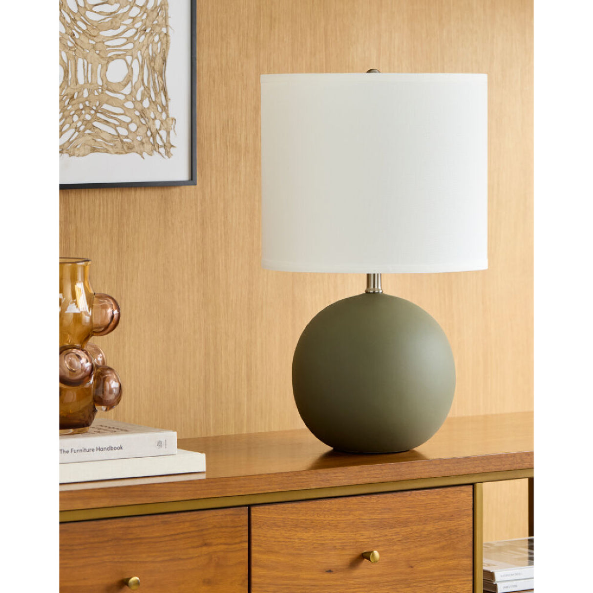 Modern European furniture - Round Ceramic Accent Table Lamp - www.oroa.com