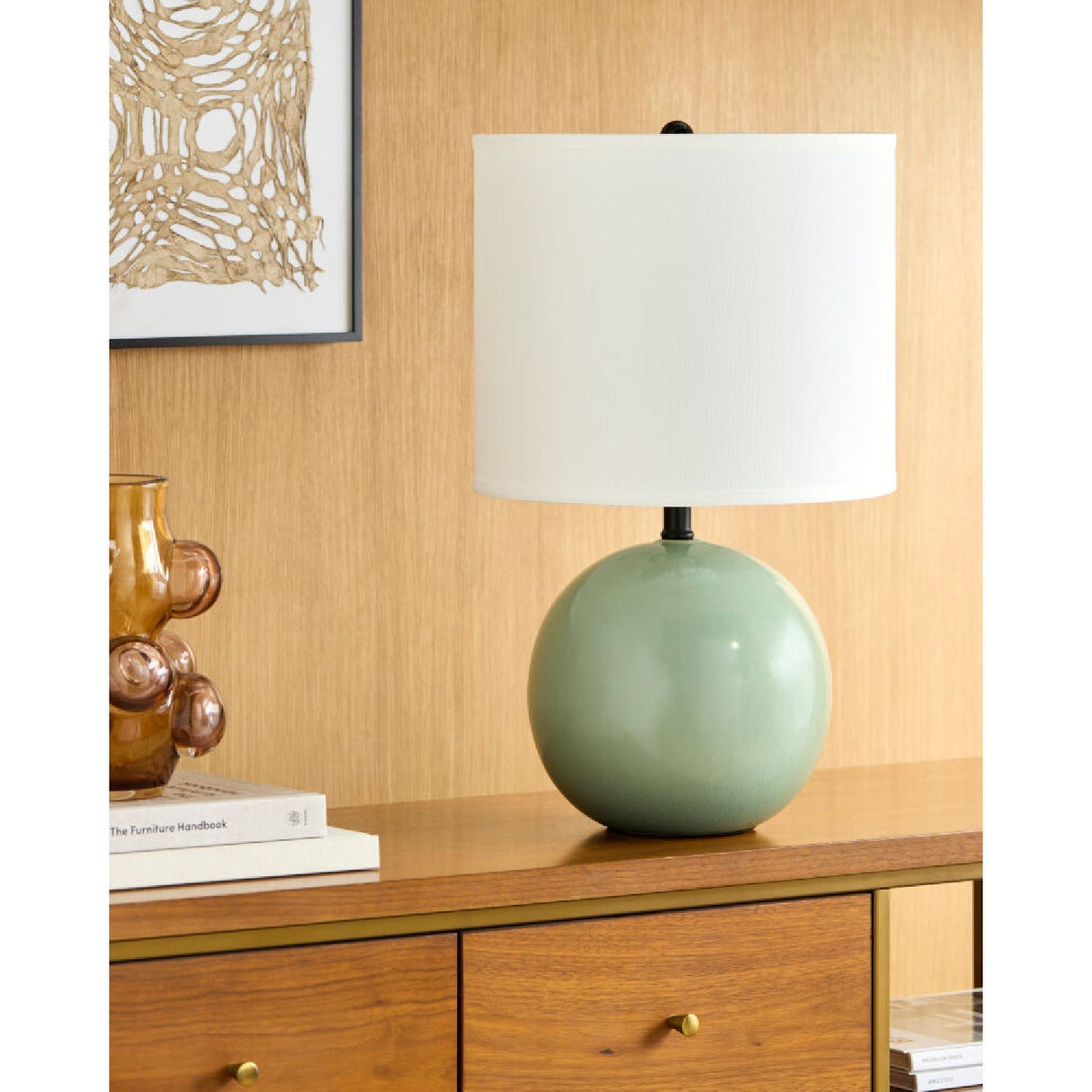 Modern European furniture - Round Ceramic Accent Table Lamp - www.oroa.com