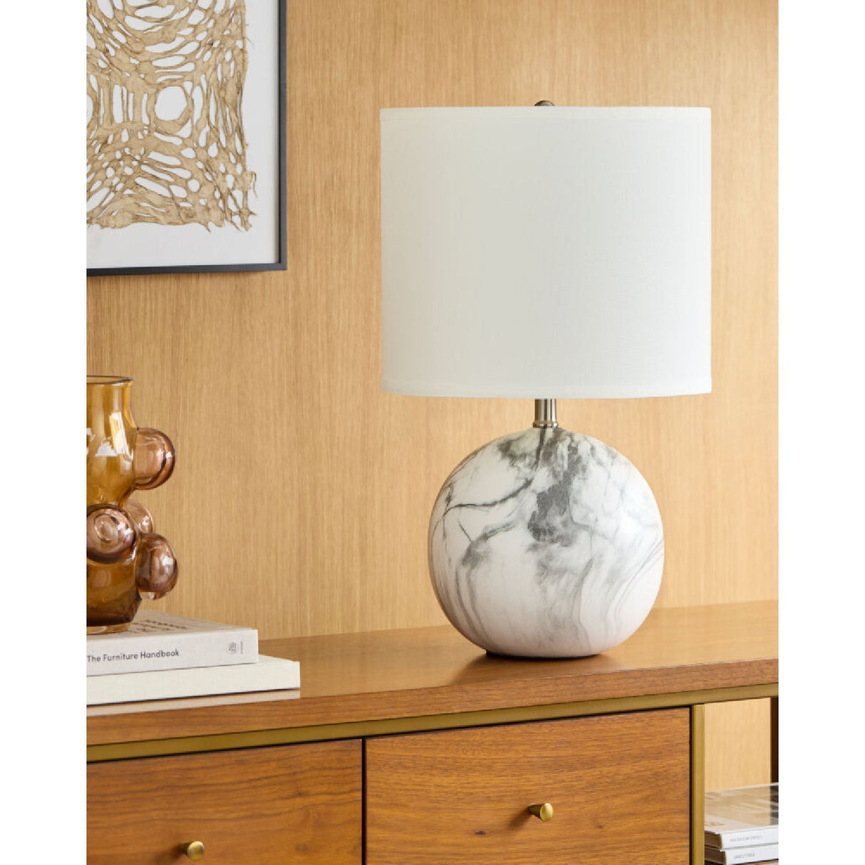 Modern European furniture - Swirl Round Ceramic Table Lamp - www.oroa.com