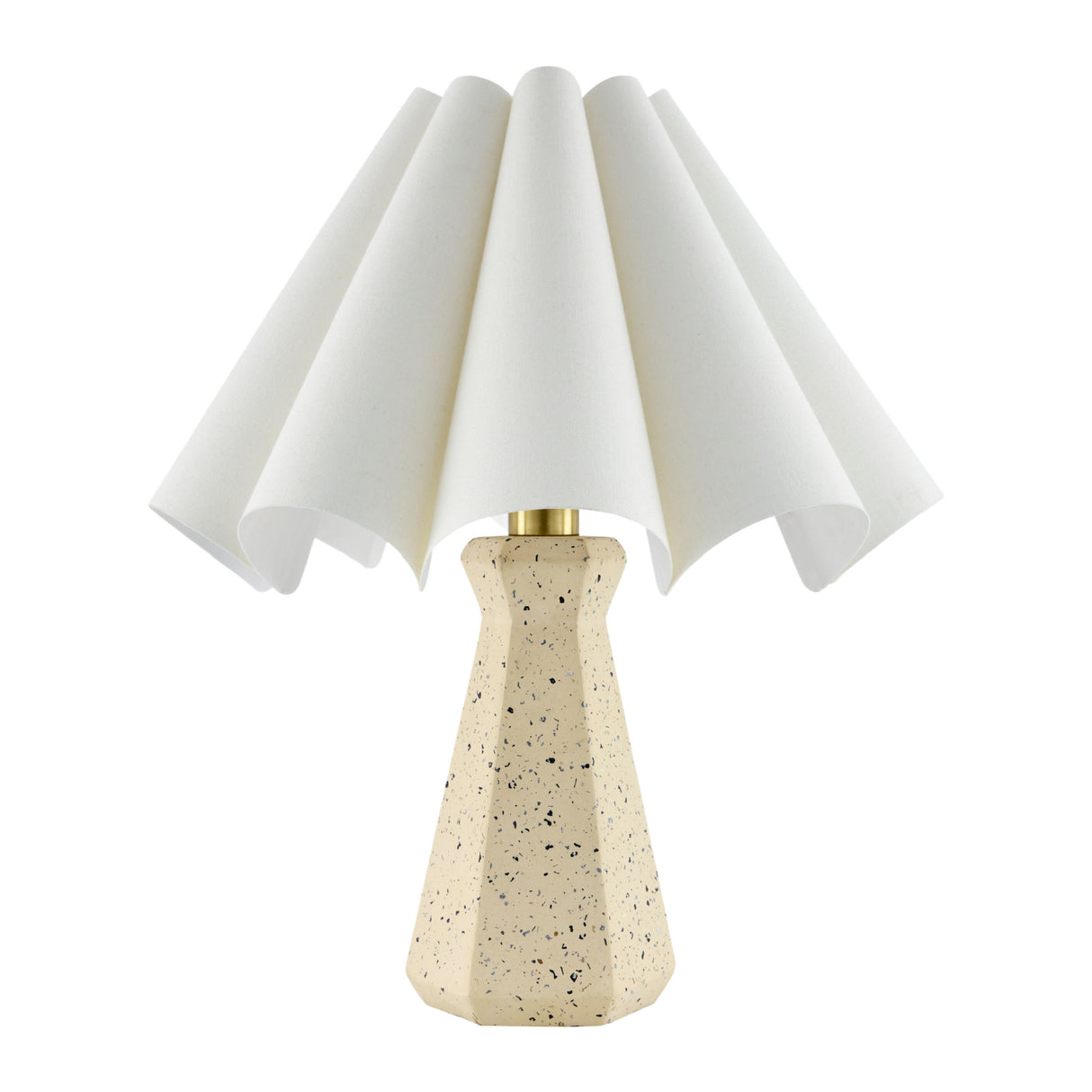 Scalloped White Cotton Table Lamp | Oroa.com