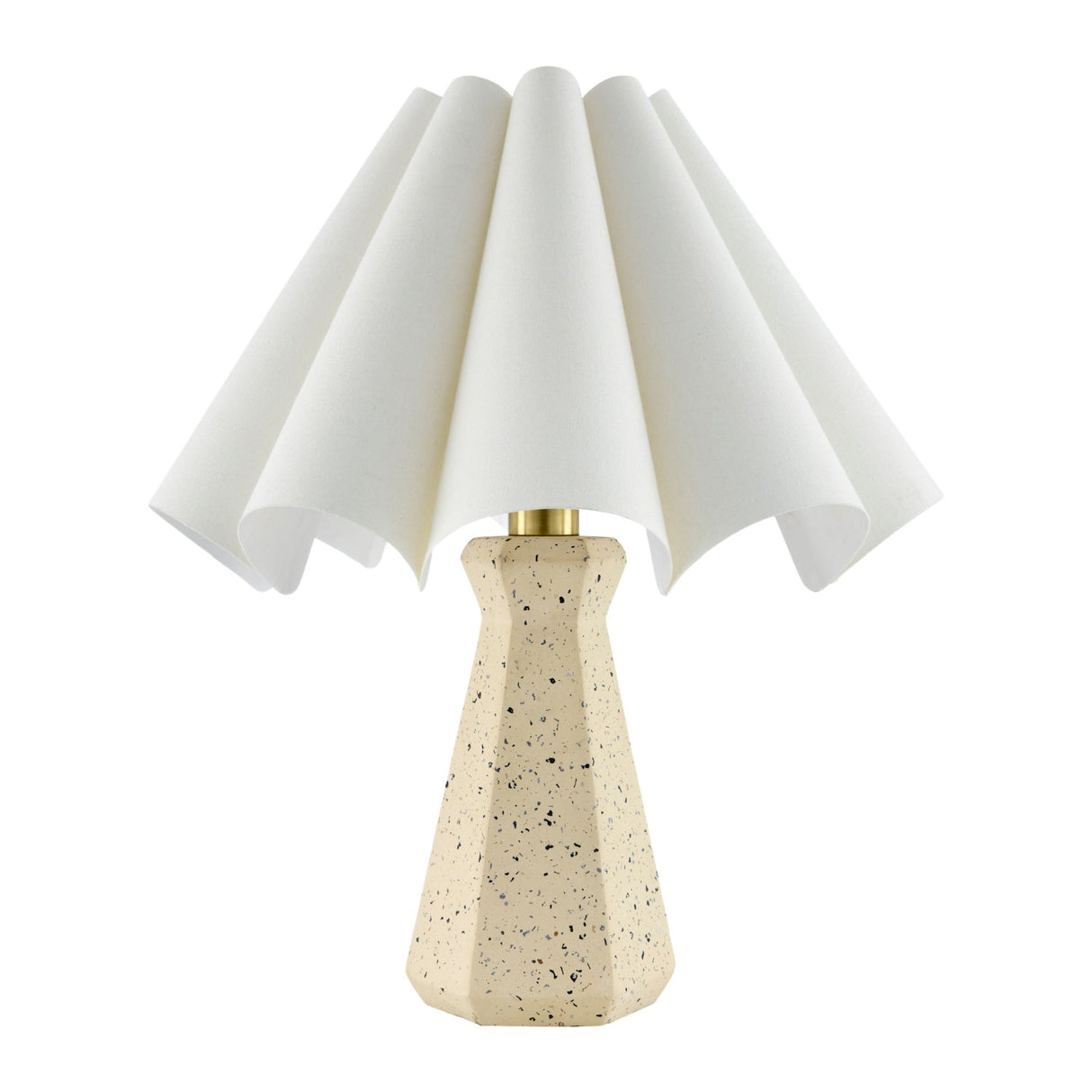Modern European furniture - Scalloped White Cotton Table Lamp - www.oroa.com
