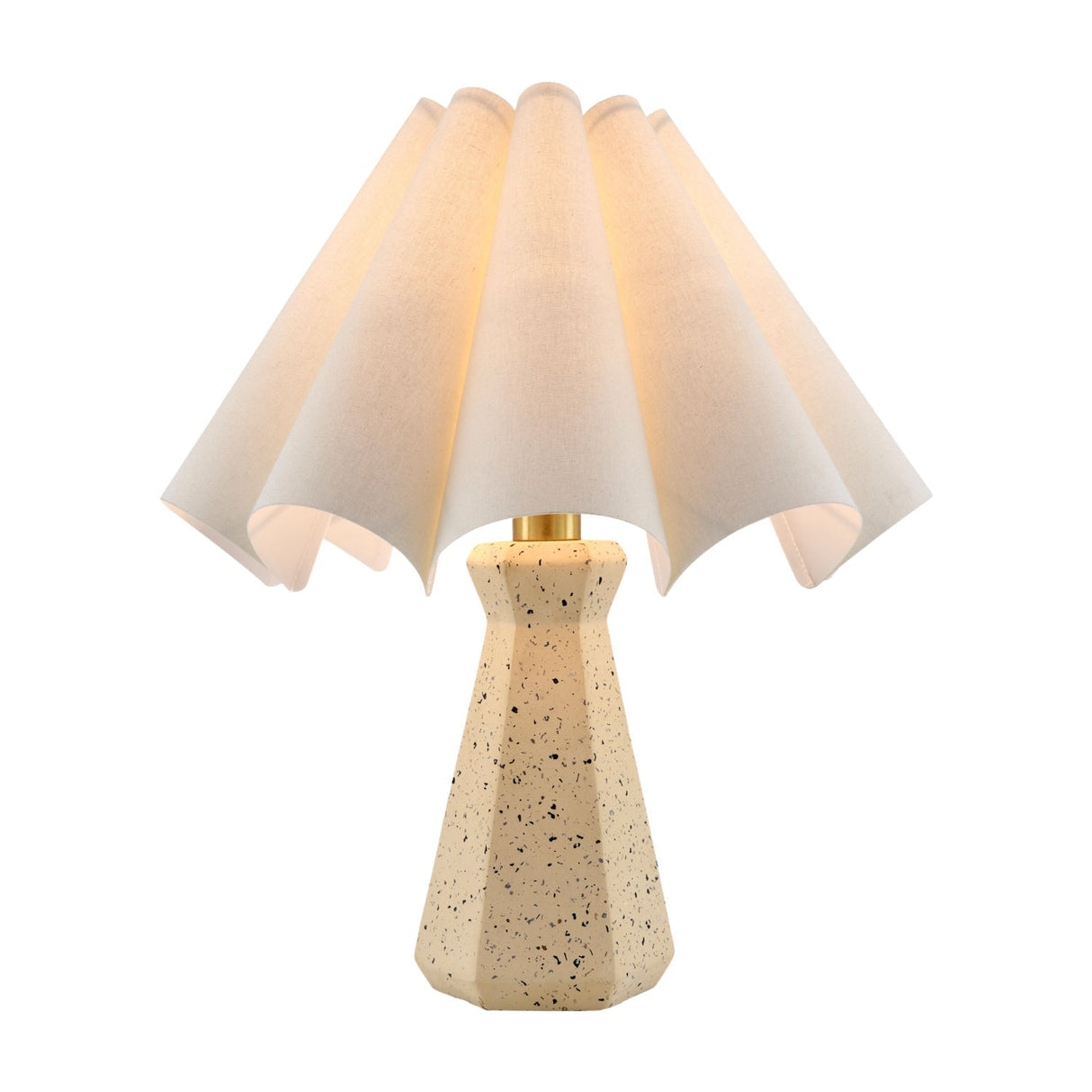 Modern European furniture - Scalloped White Cotton Table Lamp - www.oroa.com