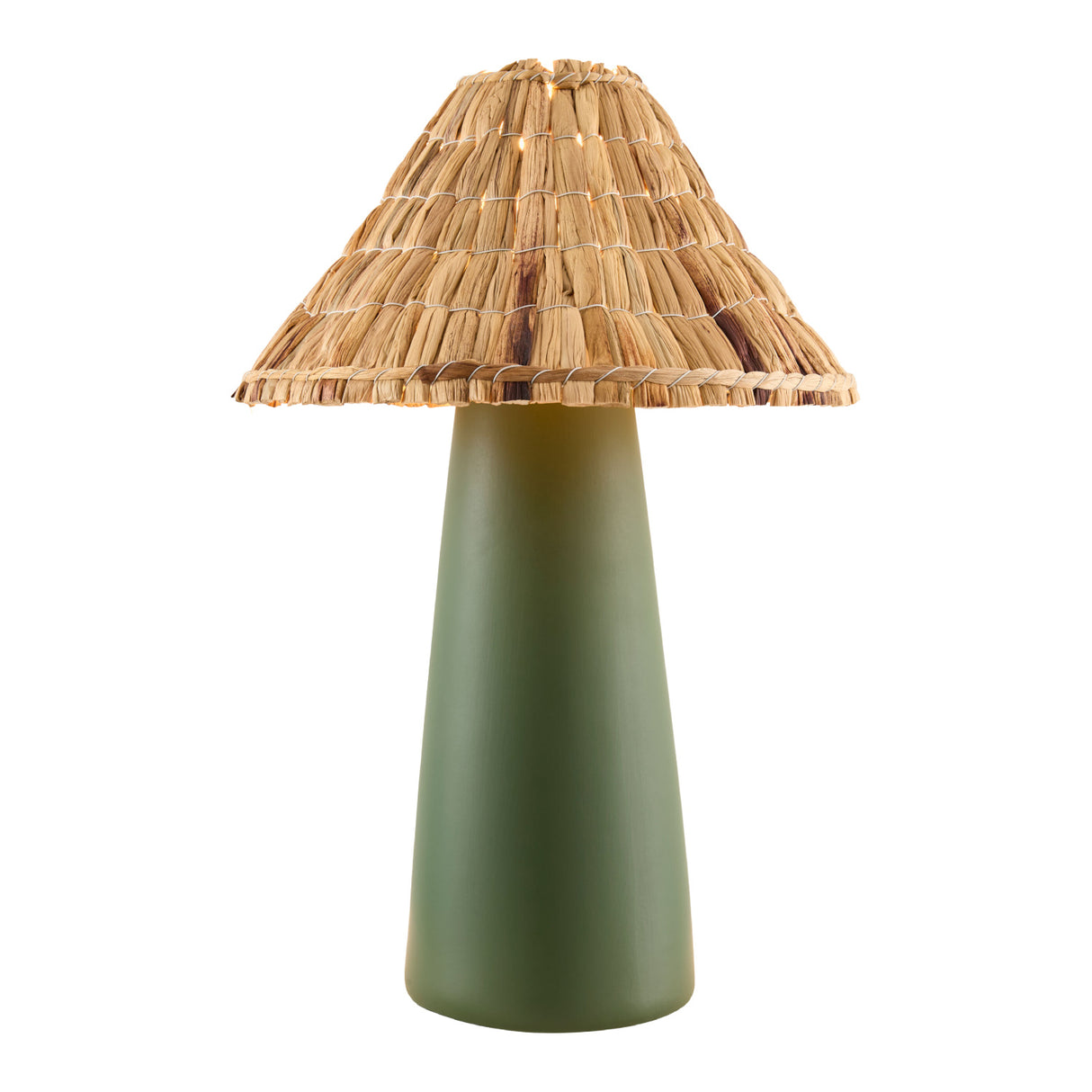 Modern European furniture - Seagrass Shade Ceramic Table Lamp - www.oroa.com