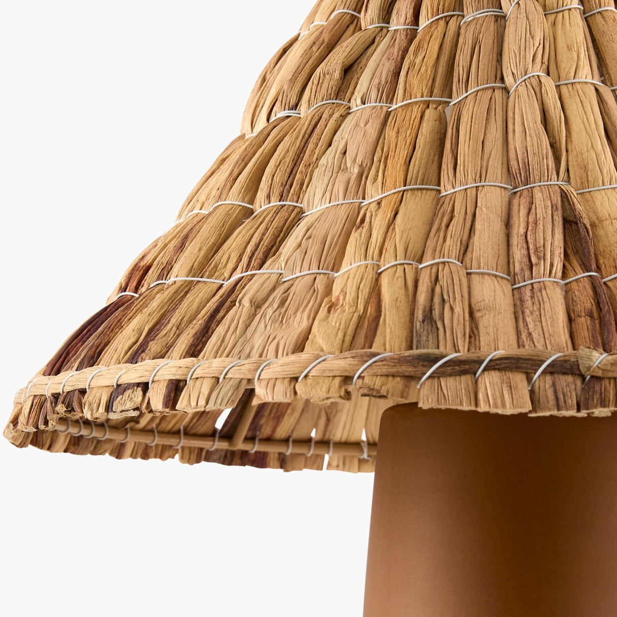 Modern European furniture - Seagrass Shade Ceramic Table Lamp - www.oroa.com