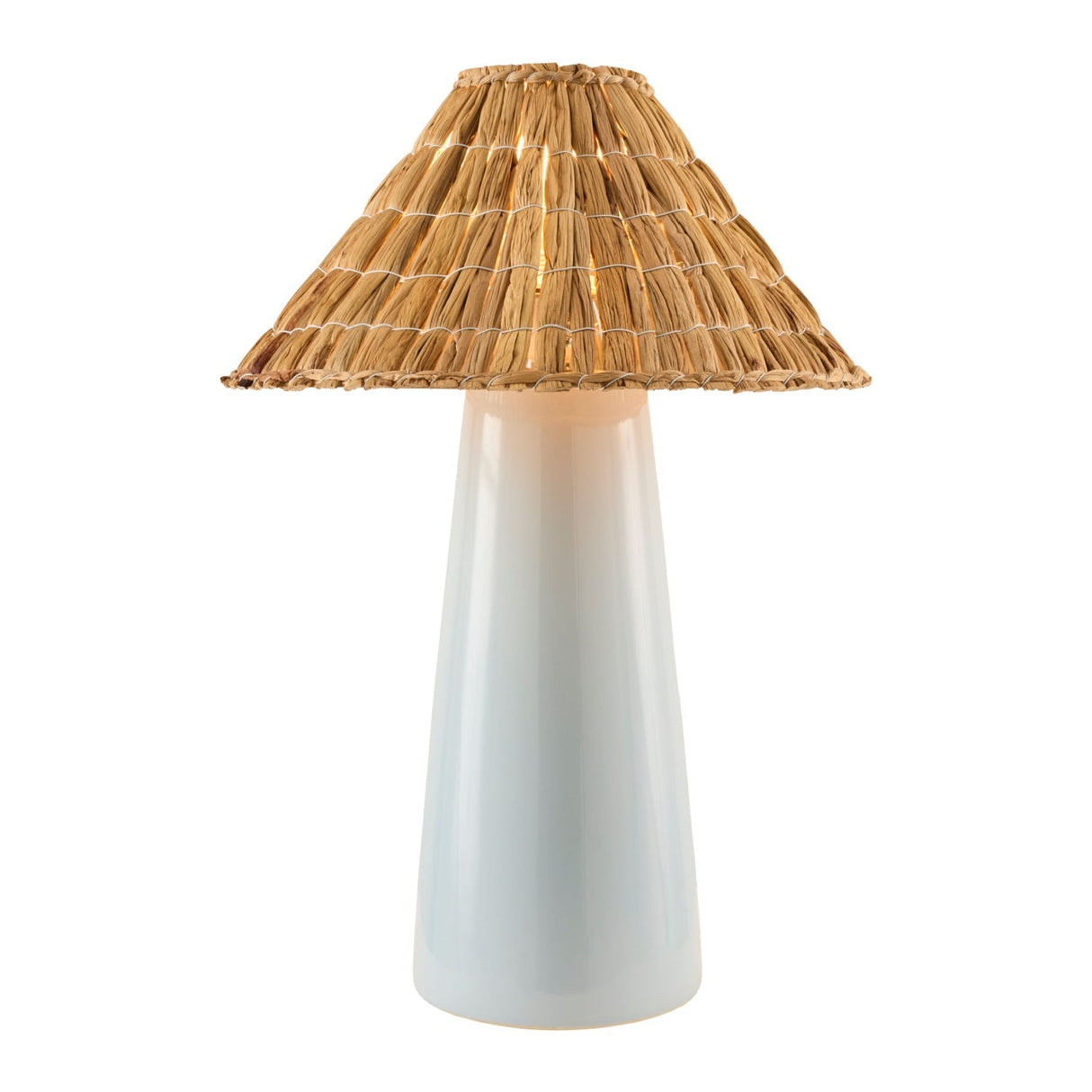 Modern European furniture - Seagrass Shade Ceramic Table Lamp - www.oroa.com