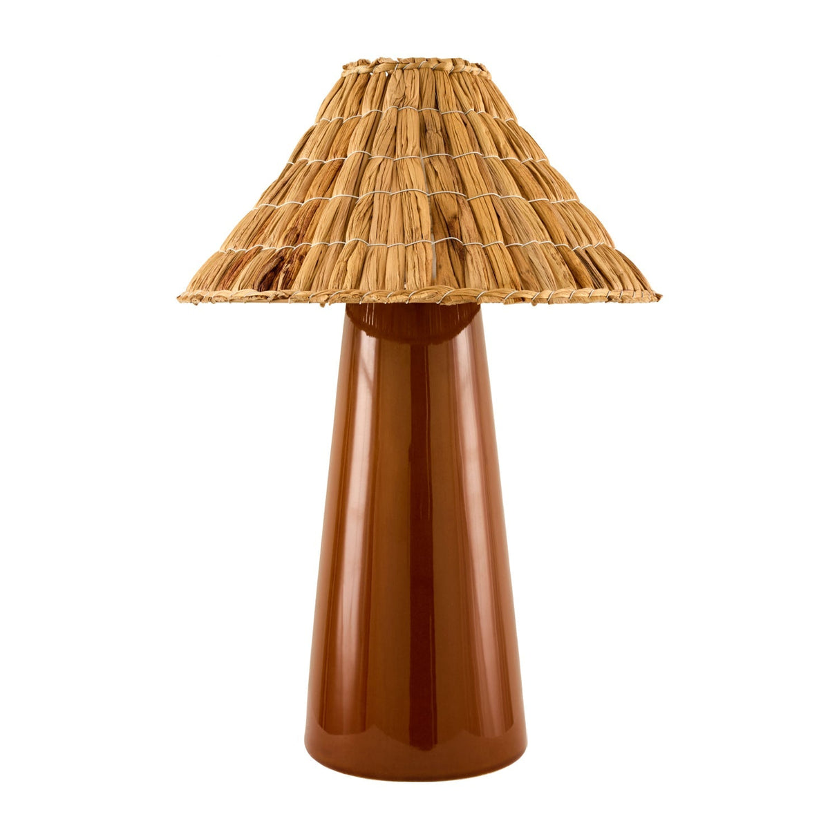 Modern European furniture - Seagrass Shade Ceramic Table Lamp - www.oroa.com