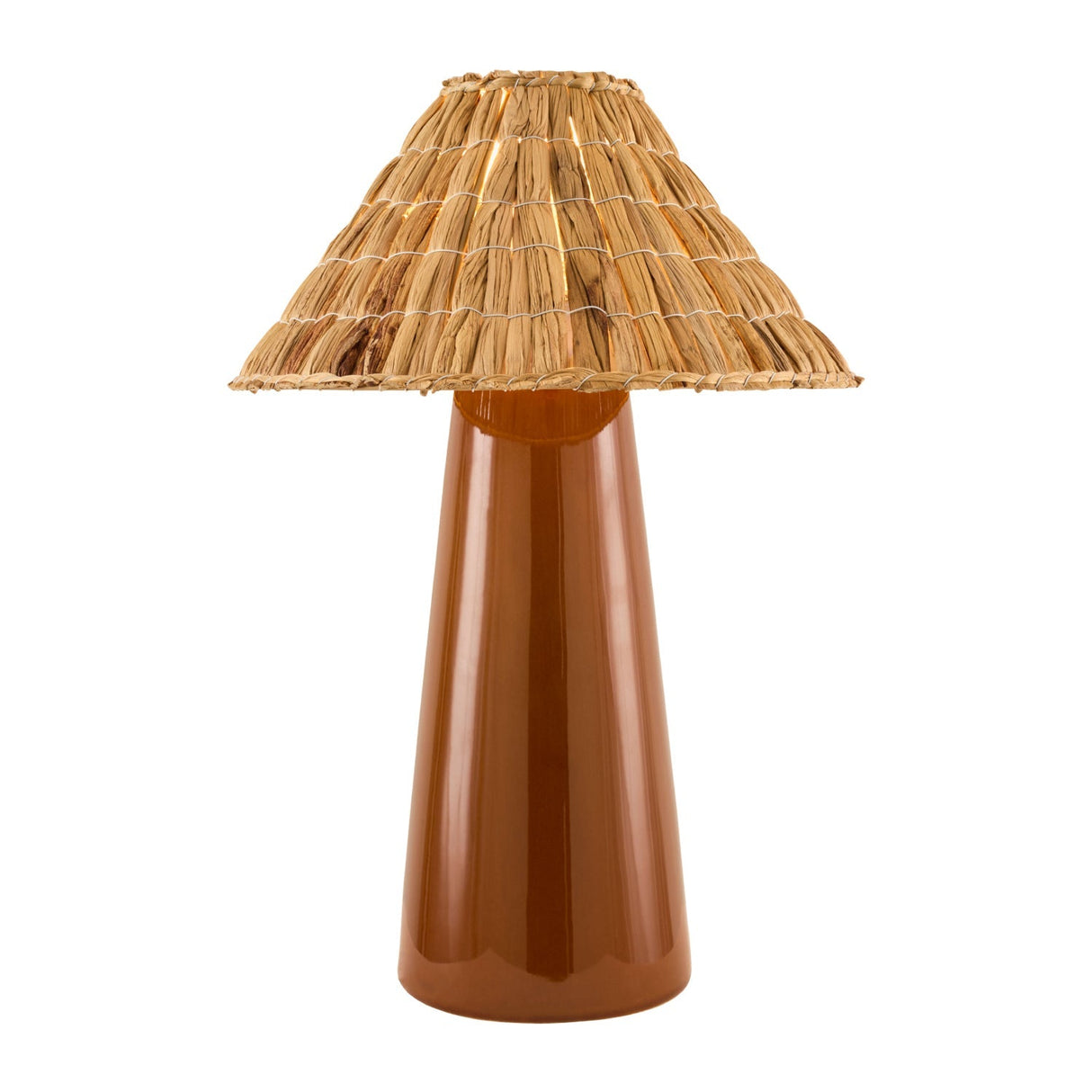 Modern European furniture - Seagrass Shade Ceramic Table Lamp - www.oroa.com