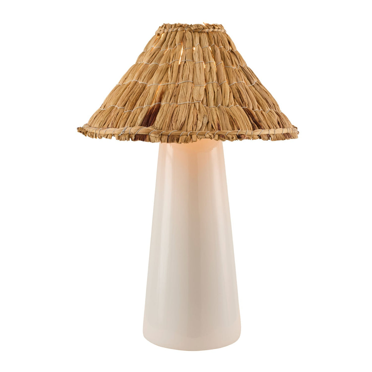 Modern European furniture - Seagrass Shade Ceramic Table Lamp - www.oroa.com