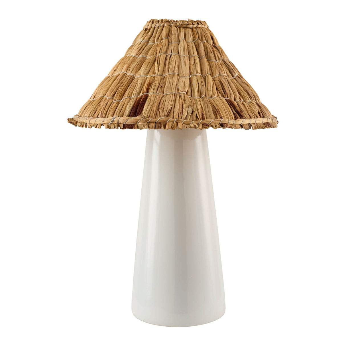 Modern European furniture - Seagrass Shade Ceramic Table Lamp - www.oroa.com