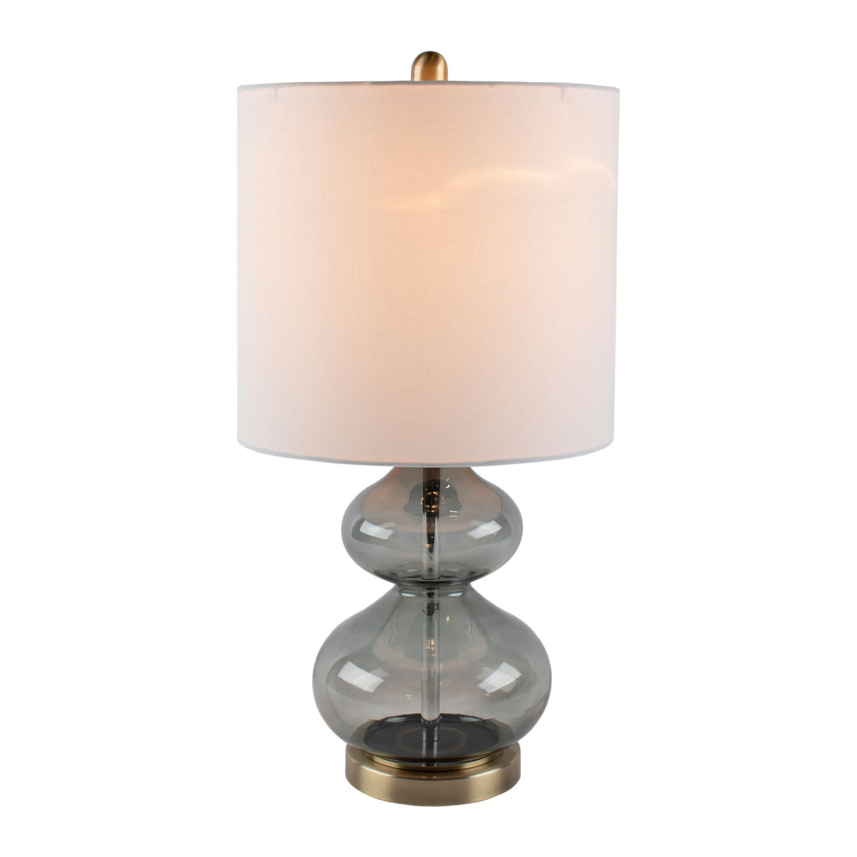 Modern European furniture - Gray Glass Accent Table Lamp - www.oroa.com