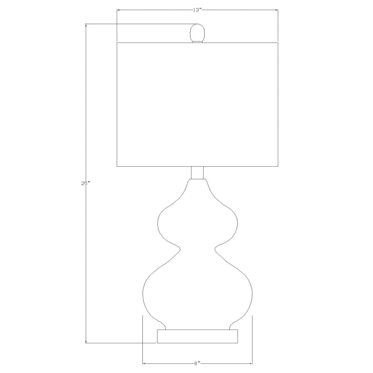 Gray Glass Accent Table Lamp | Oroa.com