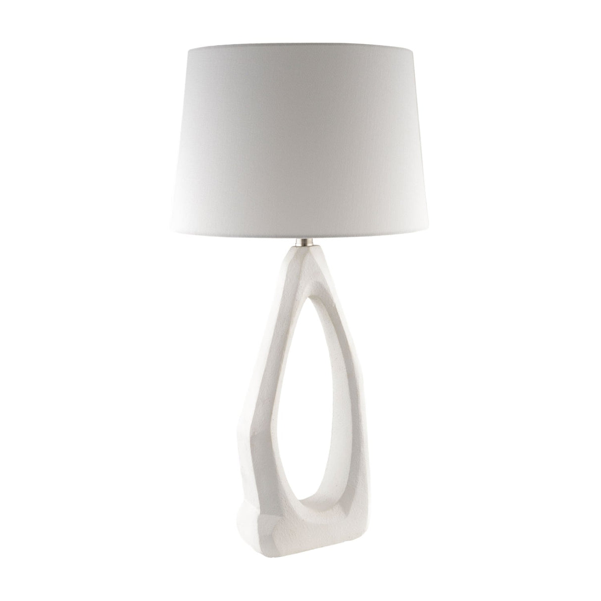 Modern European furniture - White Carved Base Table Lamp - www.oroa.com