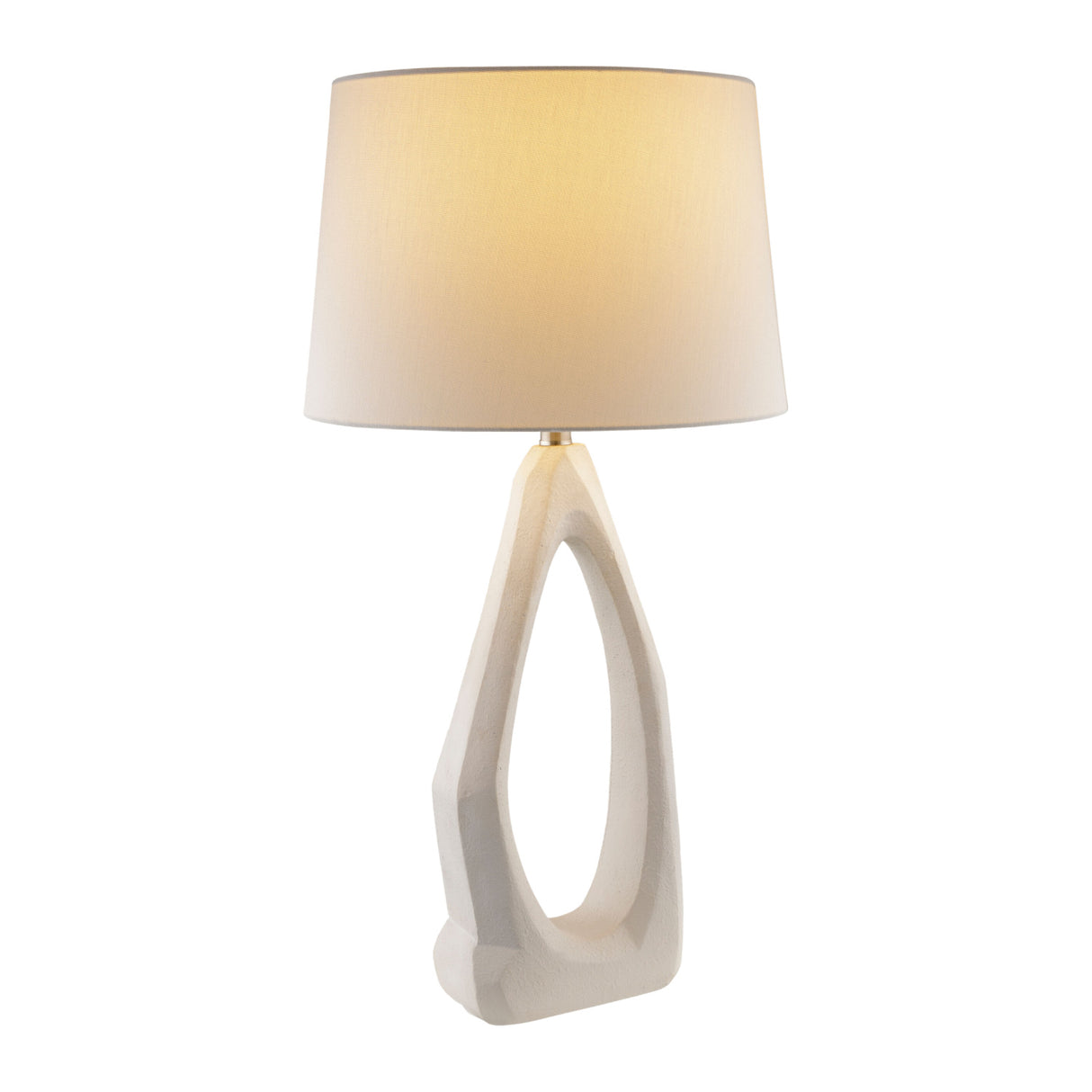 White Carved Base Table Lamp | Oroa.com
