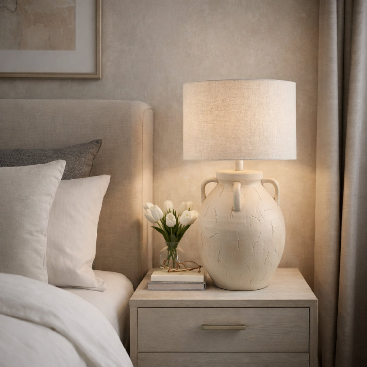 Modern European furniture - Crackle Ceramic Accent Table Lamp - www.oroa.com