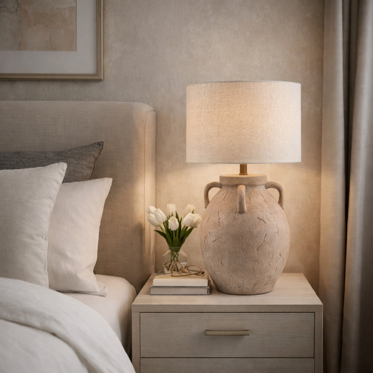 Modern European furniture - Crackle Ceramic Accent Table Lamp - www.oroa.com
