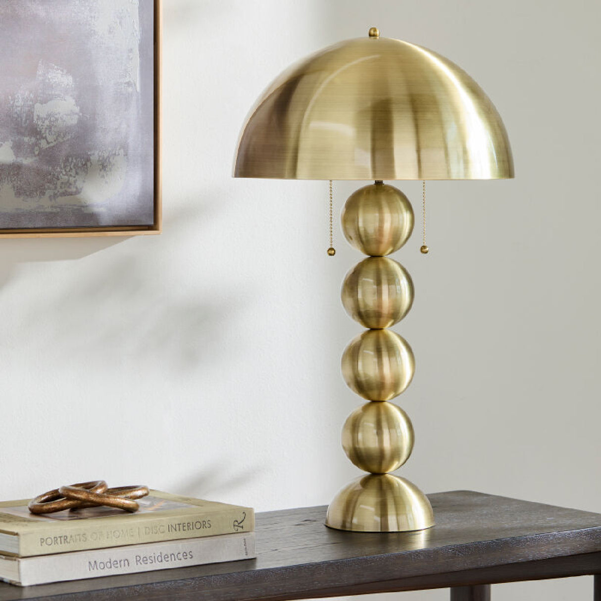 Plated Metal Accent Table Lamp | Oroa.com