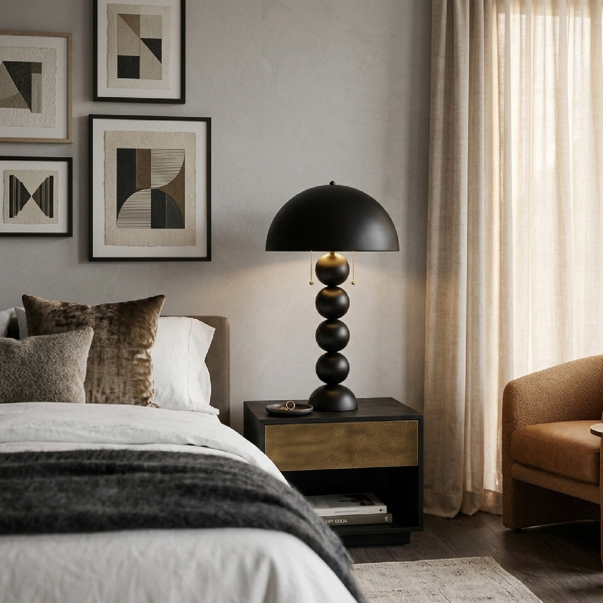Plated Metal Accent Table Lamp | Oroa.com