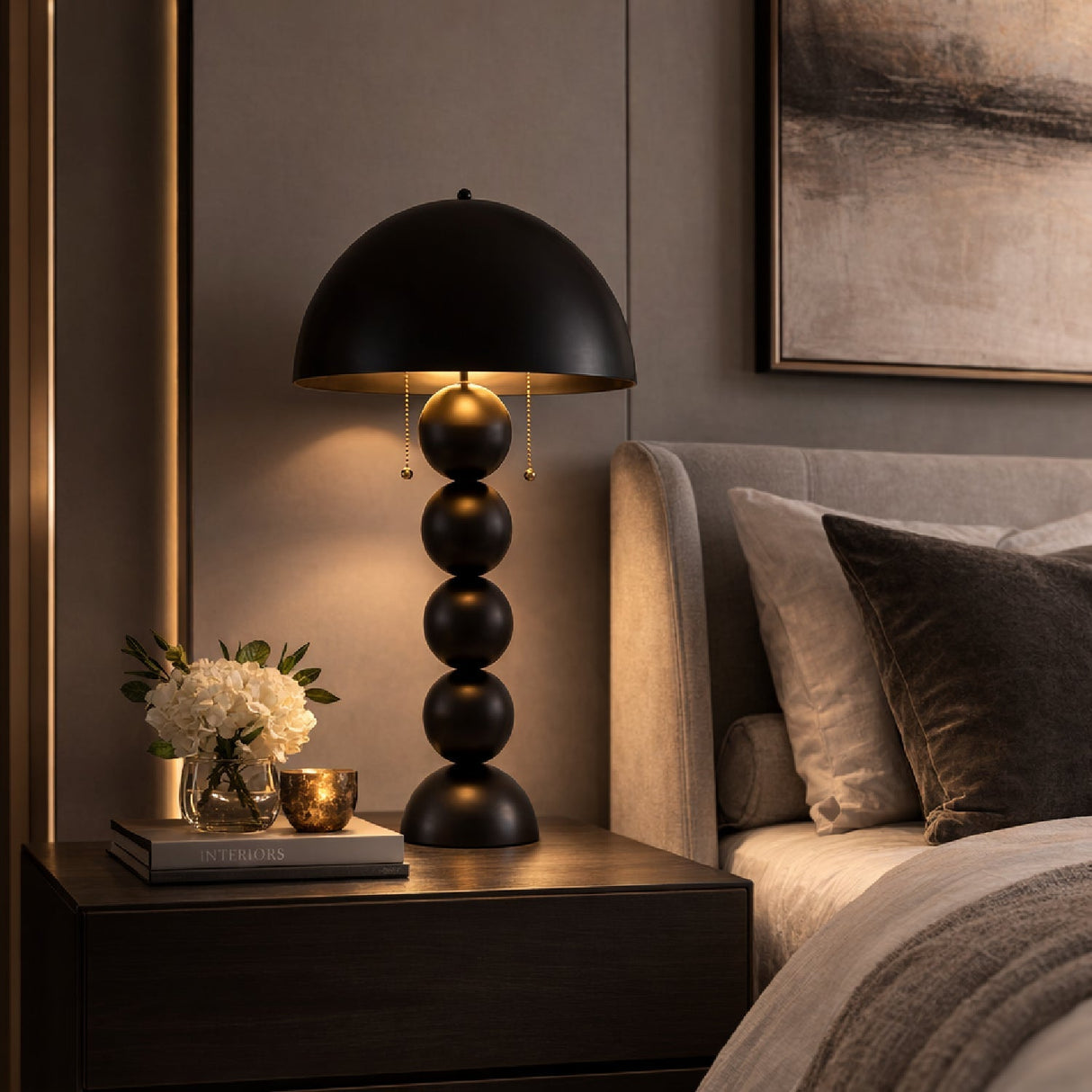 Modern European furniture - Embellished Glass Accent Table Lamp - www.oroa.com