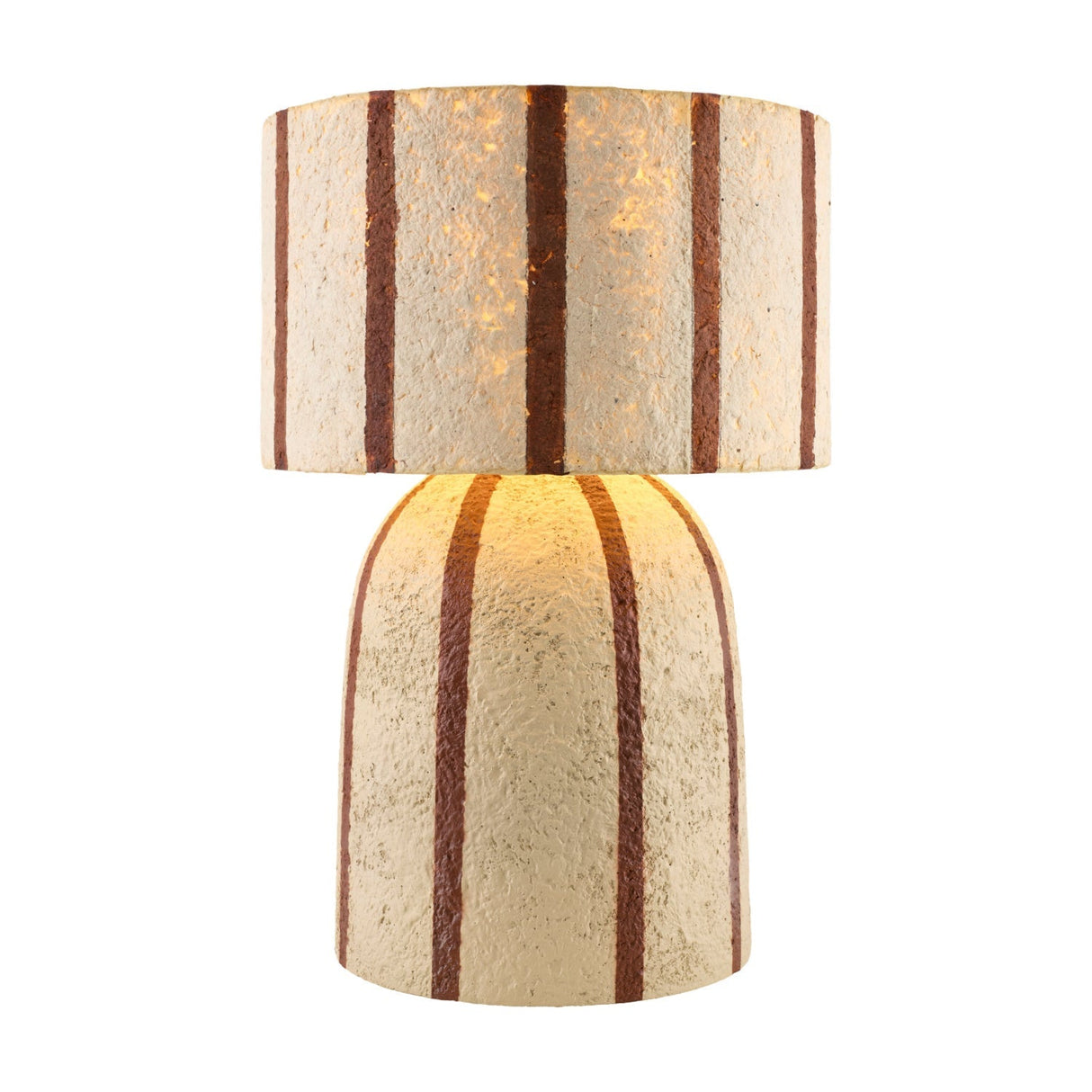 Modern European furniture - Beige Striped Accent Table Lamp - www.oroa.com