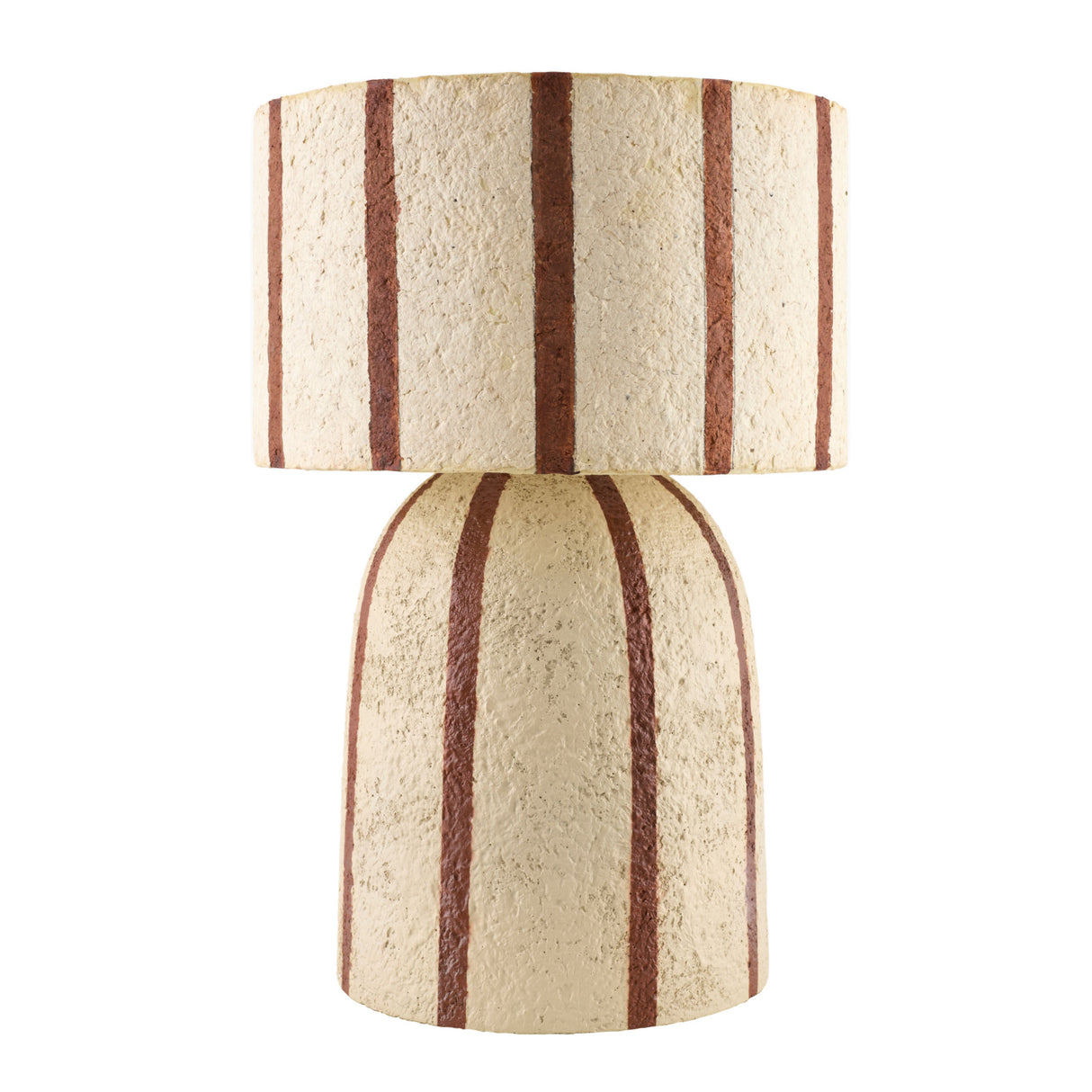 Beige Striped Accent Table Lamp | Oroa.com