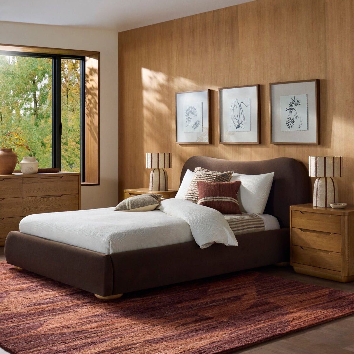 Modern European furniture - Beige Striped Accent Table Lamp - www.oroa.com