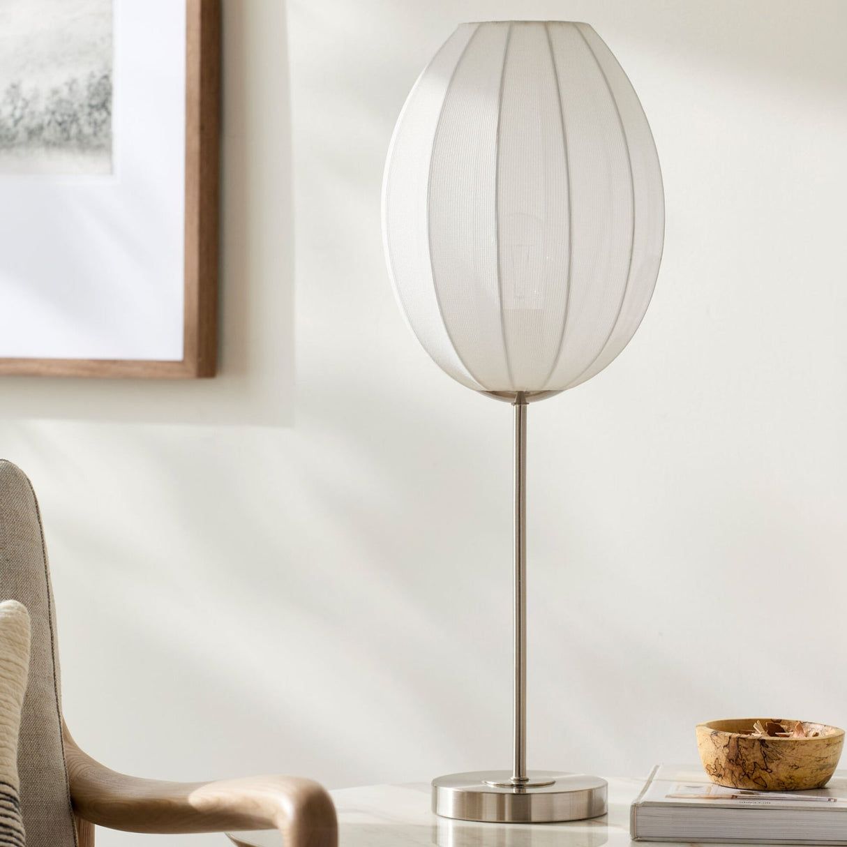 Modern European furniture - Linen Tulip-Inspired Table Lamp - www.oroa.com