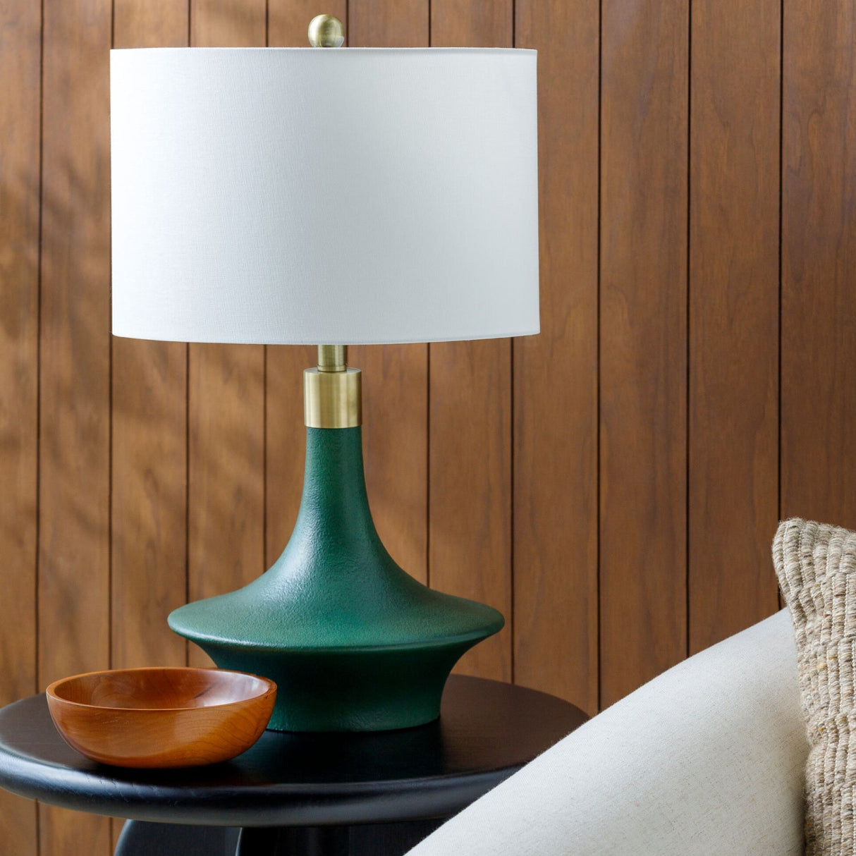 Modern European furniture - Painted Green Accent Table Lamp - www.oroa.com