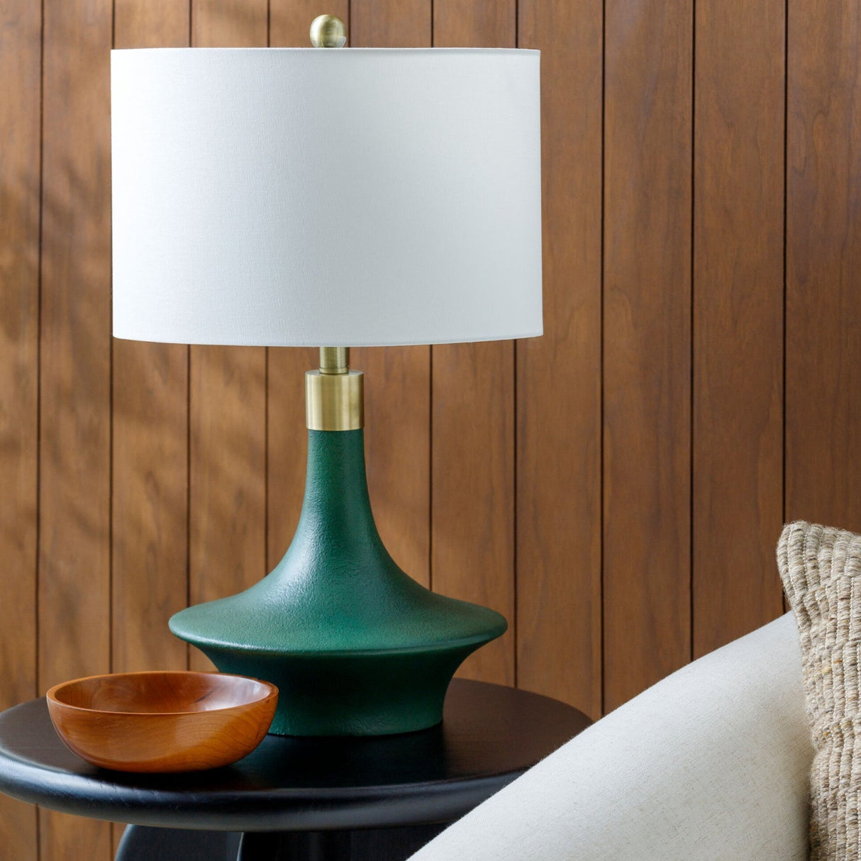 Modern European furniture - Painted Green Accent Table Lamp - www.oroa.com