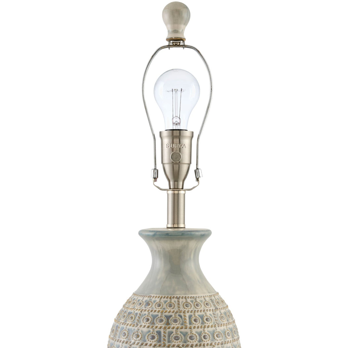 Modern European furniture - Gray Ceramic Accent Table Lamp - www.oroa.com