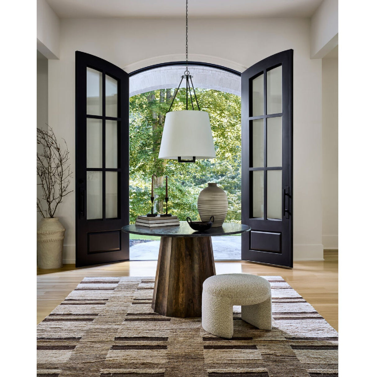 Modern European furniture - White Linen Chandelier - www.oroa.com