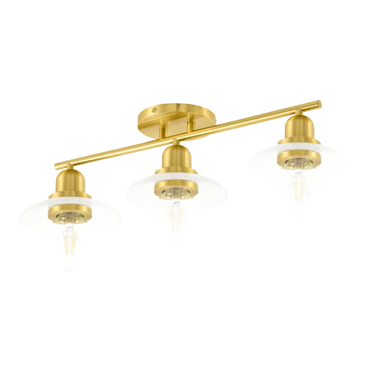 Modern European furniture - Gold Fixture Glass Wall Lamp - www.oroa.com