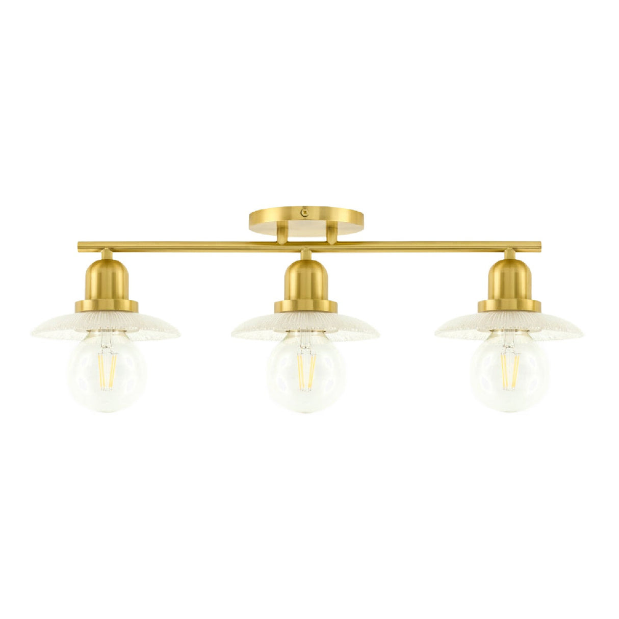 Modern European furniture - Gold Fixture Glass Wall Lamp - www.oroa.com