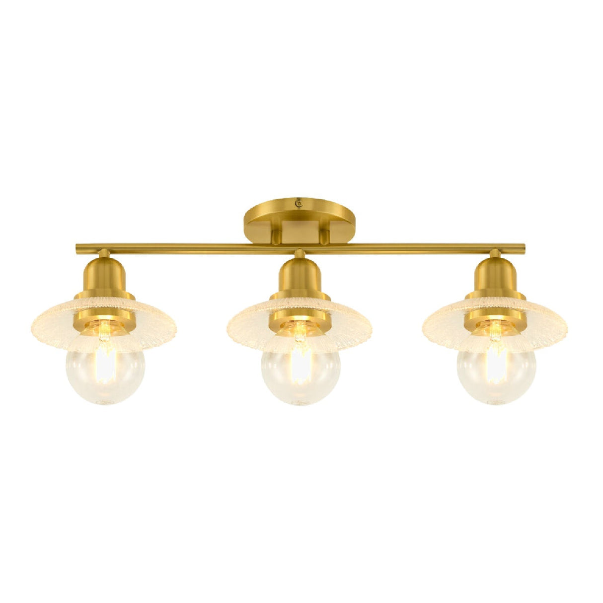 Modern European furniture - Gold Fixture Glass Wall Lamp - www.oroa.com