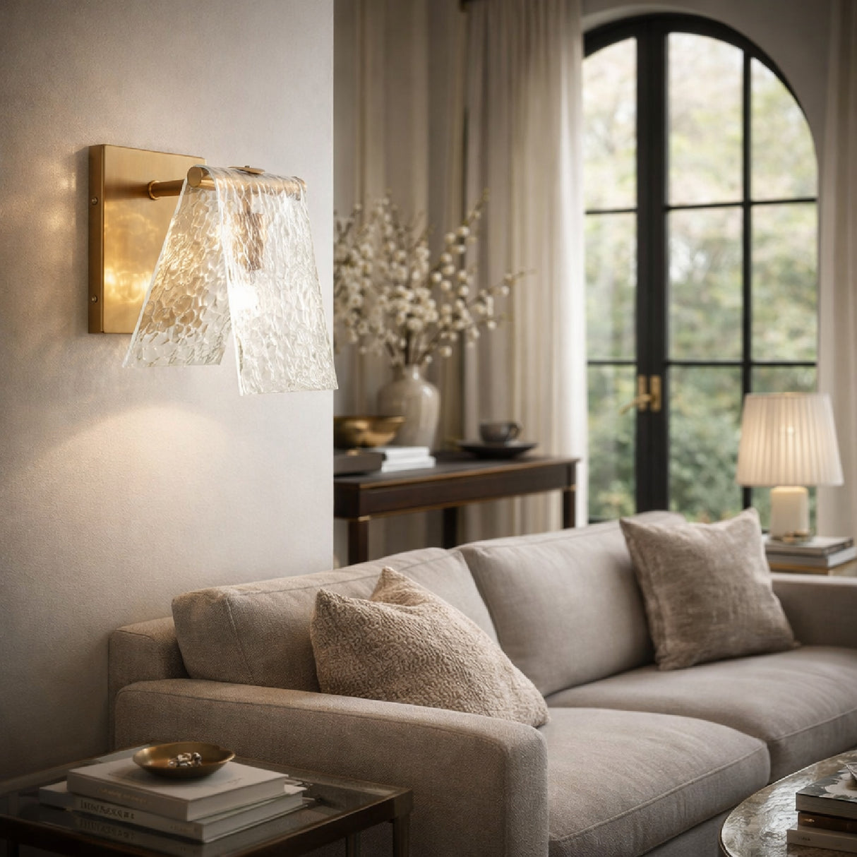 Modern European furniture - Glass Pyramid Wall Lamp - www.oroa.com