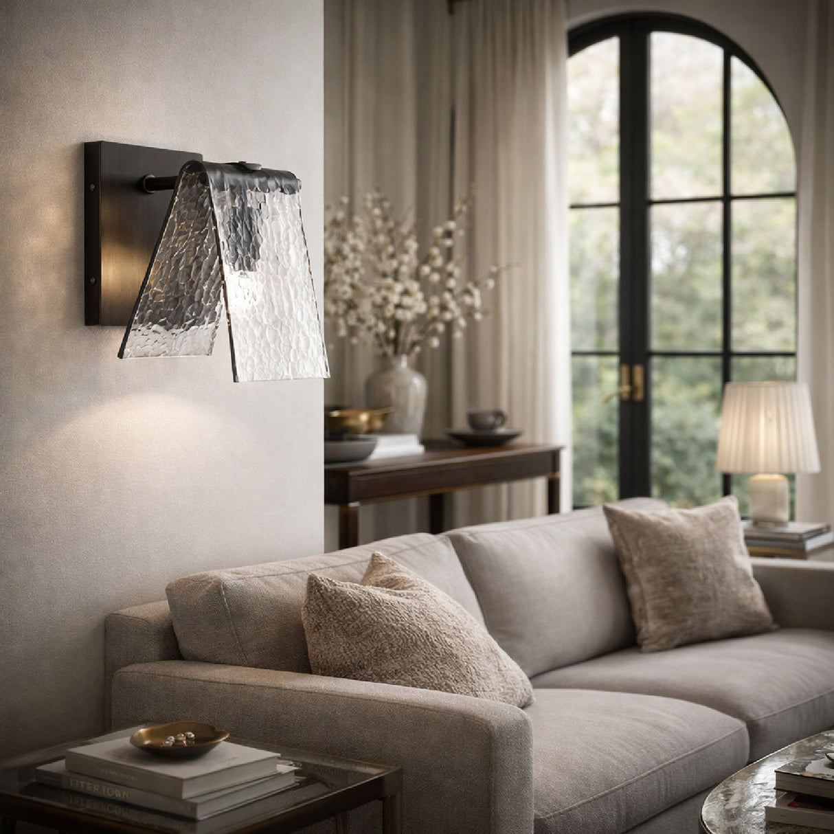 Modern European furniture - Glass Pyramid Wall Lamp - www.oroa.com