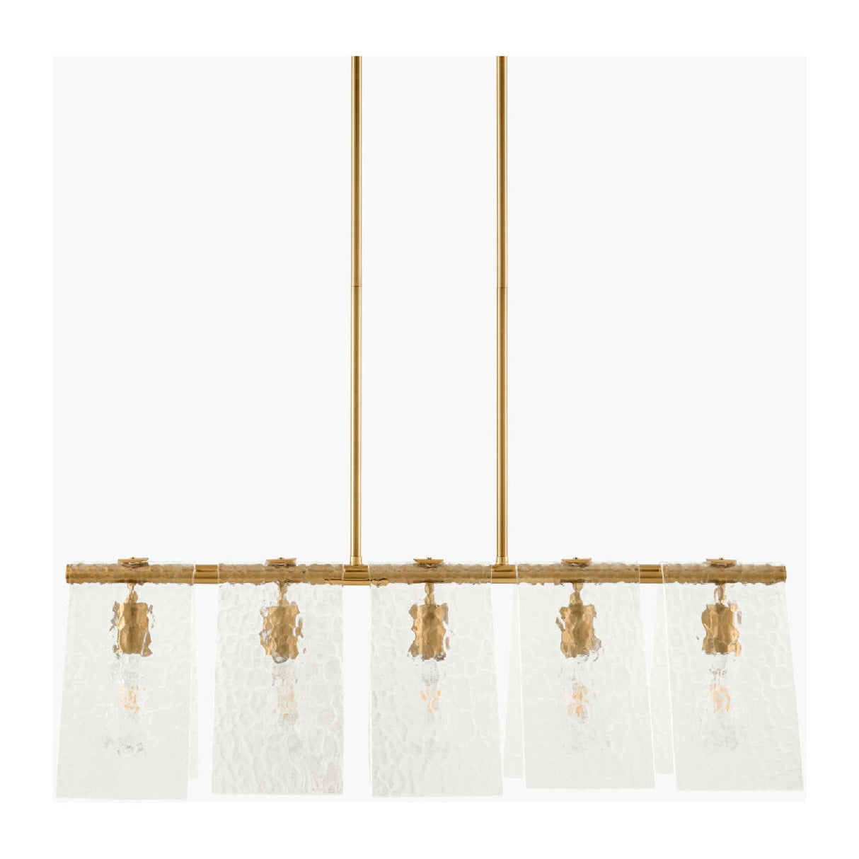 Modern European furniture - 5-Light Glass Pyramid Linear Chandelier - www.oroa.com