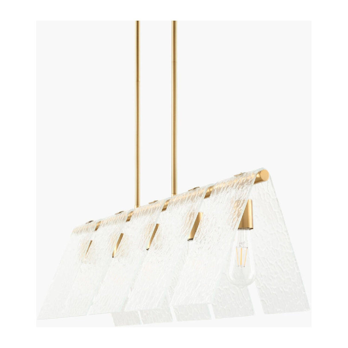 Modern European furniture - 5-Light Glass Pyramid Linear Chandelier - www.oroa.com