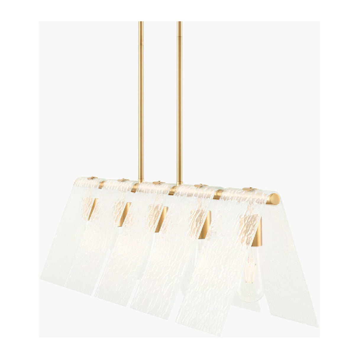 Modern European furniture - 5-Light Glass Pyramid Linear Chandelier - www.oroa.com