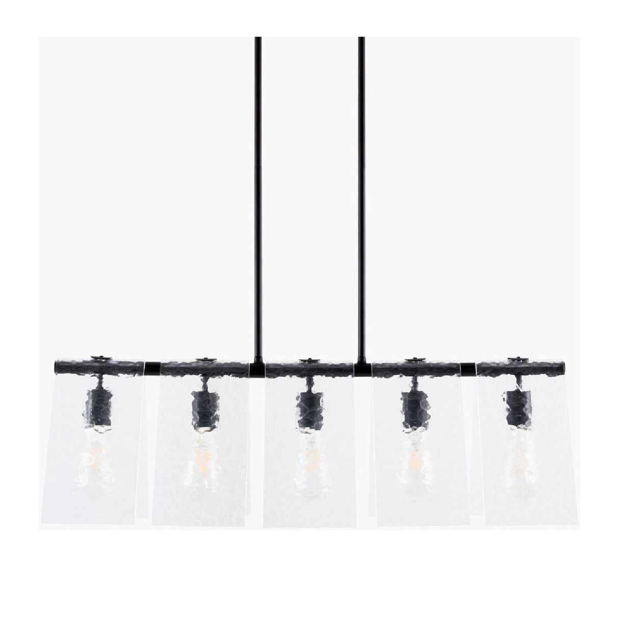 Modern European furniture - 5-Light Glass Pyramid Linear Chandelier - www.oroa.com