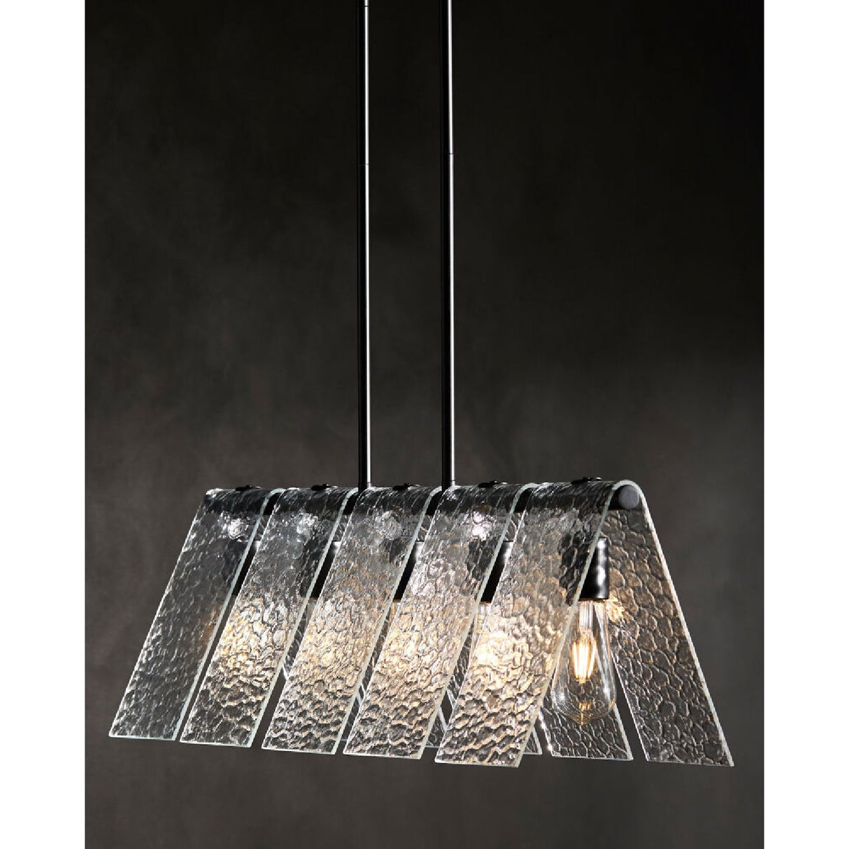Modern European furniture - 5-Light Glass Pyramid Linear Chandelier - www.oroa.com