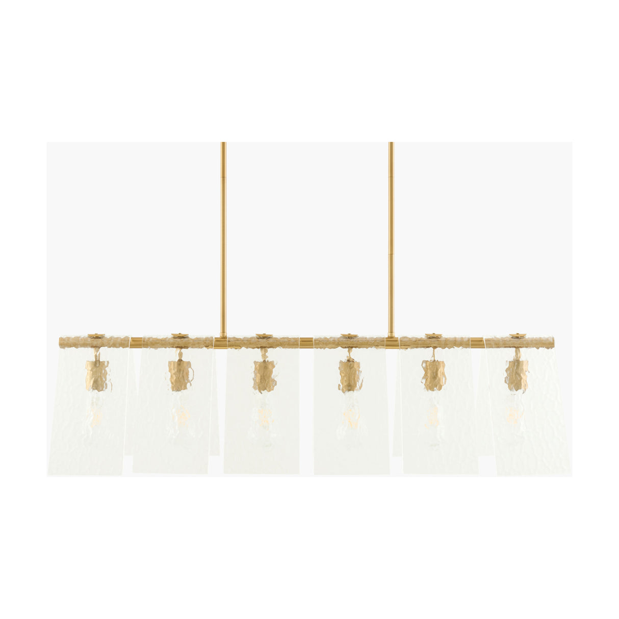 Modern European furniture - 6-Light Clear Glass Linear Chandelier - www.oroa.com