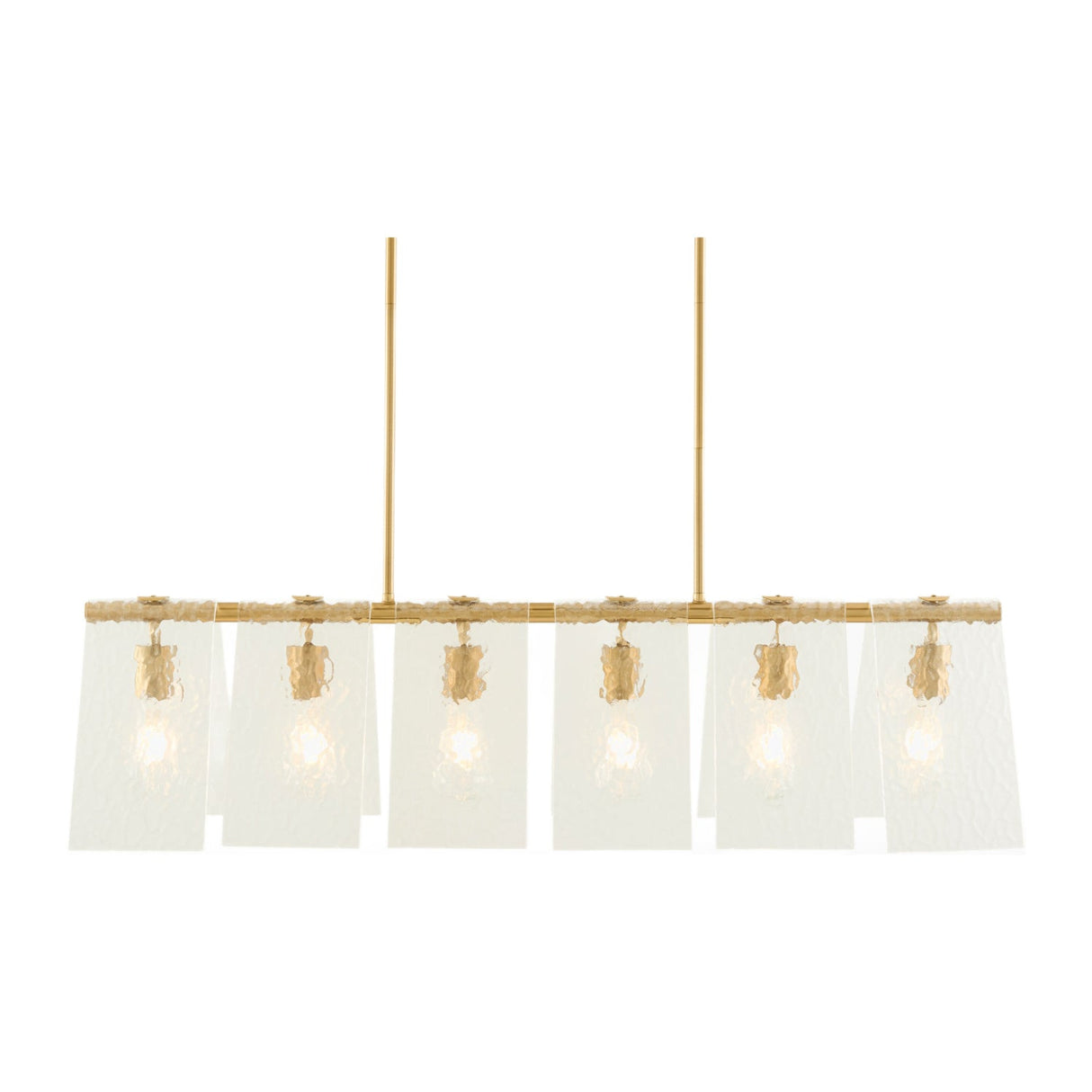 Modern European furniture - 6-Light Clear Glass Linear Chandelier - www.oroa.com