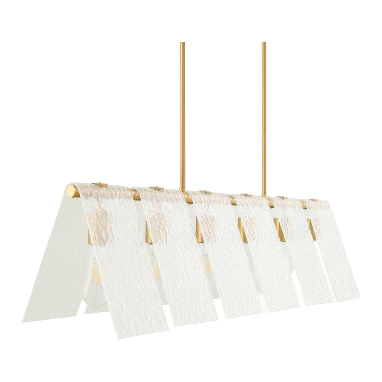 Modern European furniture - 6-Light Clear Glass Linear Chandelier - www.oroa.com
