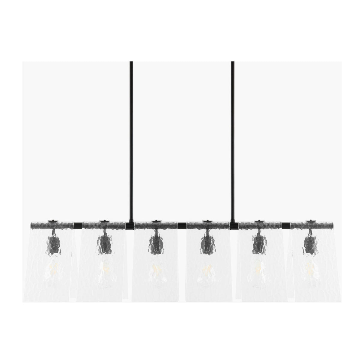 Modern European furniture - 6-Light Clear Glass Linear Chandelier - www.oroa.com