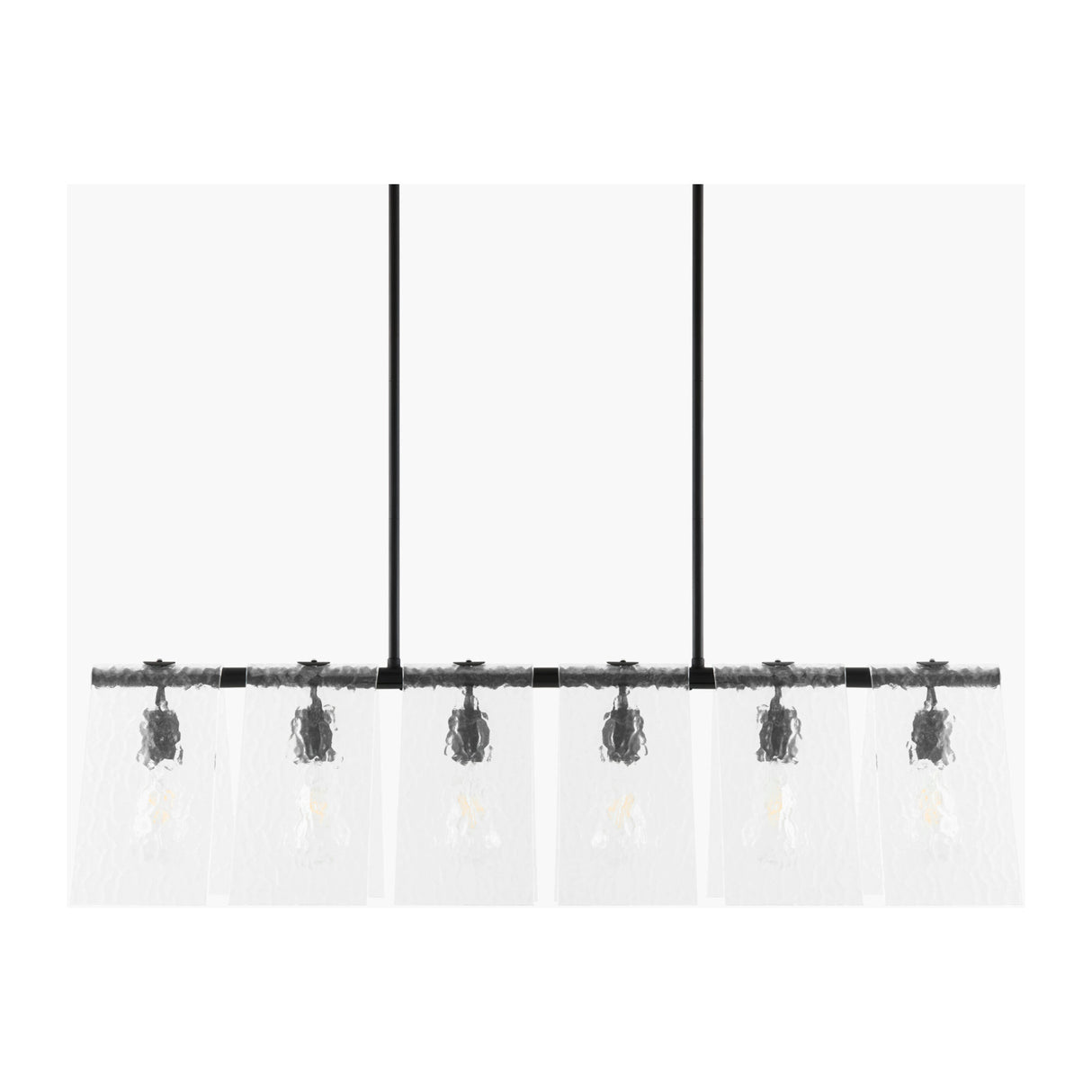 Modern European furniture - 6-Light Clear Glass Linear Chandelier - www.oroa.com