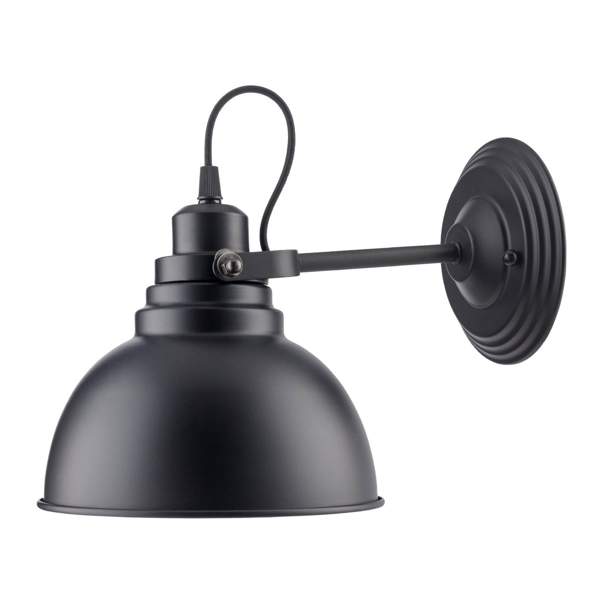 Modern European furniture - Black Metal Dome Wall Lamp - www.oroa.com