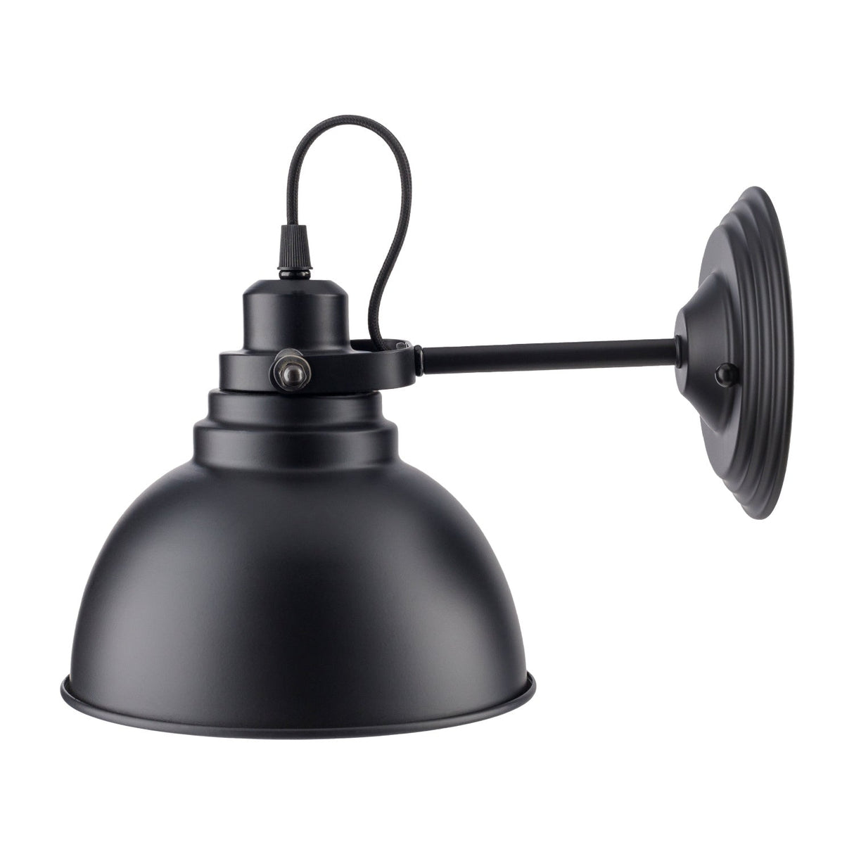 Modern European furniture - Black Metal Dome Wall Lamp - www.oroa.com